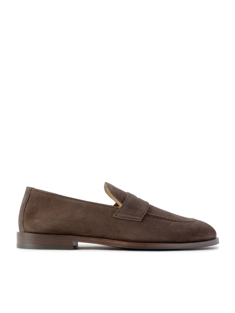 Brunello Cucinelli - Flex Suede Penny Loafers - Men - Brown - EU 41 von Brunello Cucinelli