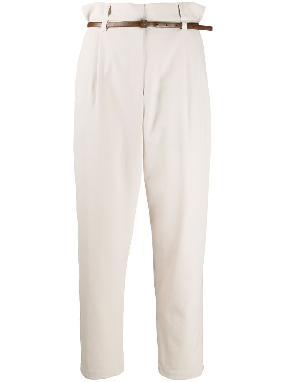 Brunello Cucinelli Gekürzte Tapered-Hose - Nude von Brunello Cucinelli