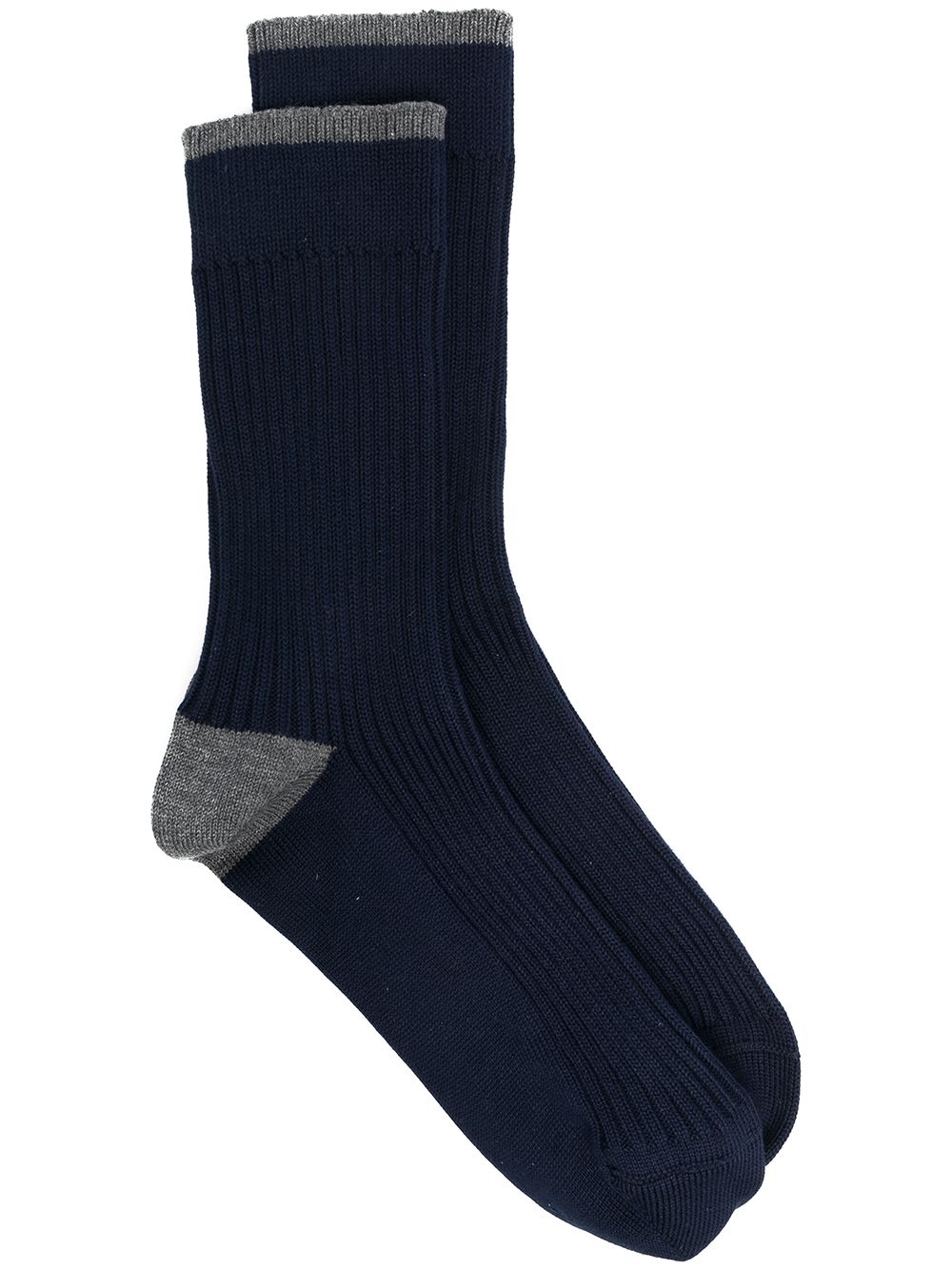 Brunello Cucinelli Gerippte Socken - Blau von Brunello Cucinelli