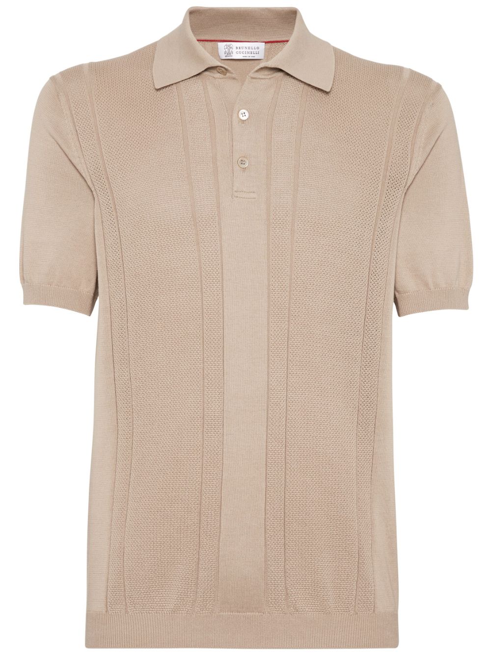 Brunello Cucinelli Gestricktes Poloshirt - Braun von Brunello Cucinelli