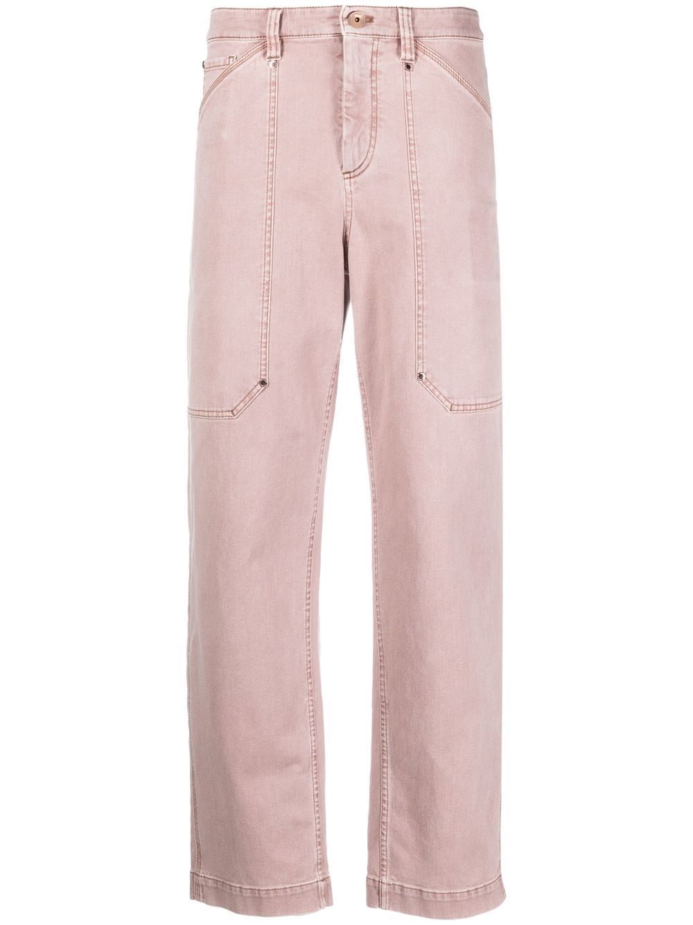 Brunello Cucinelli High-Waist-Hose mit geradem Bein - Rosa von Brunello Cucinelli