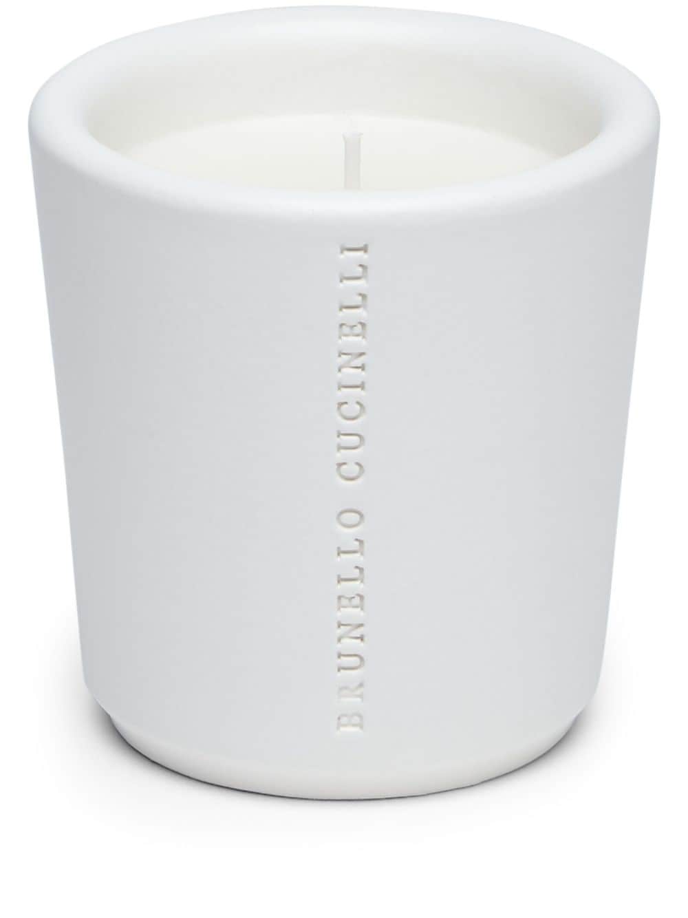 Brunello Cucinelli Kerze mit Logo-Prägung - Weiß von Brunello Cucinelli