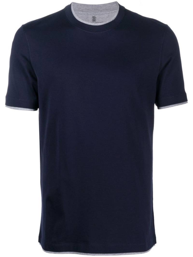 Brunello Cucinelli Klassisches T-Shirt - Blau von Brunello Cucinelli