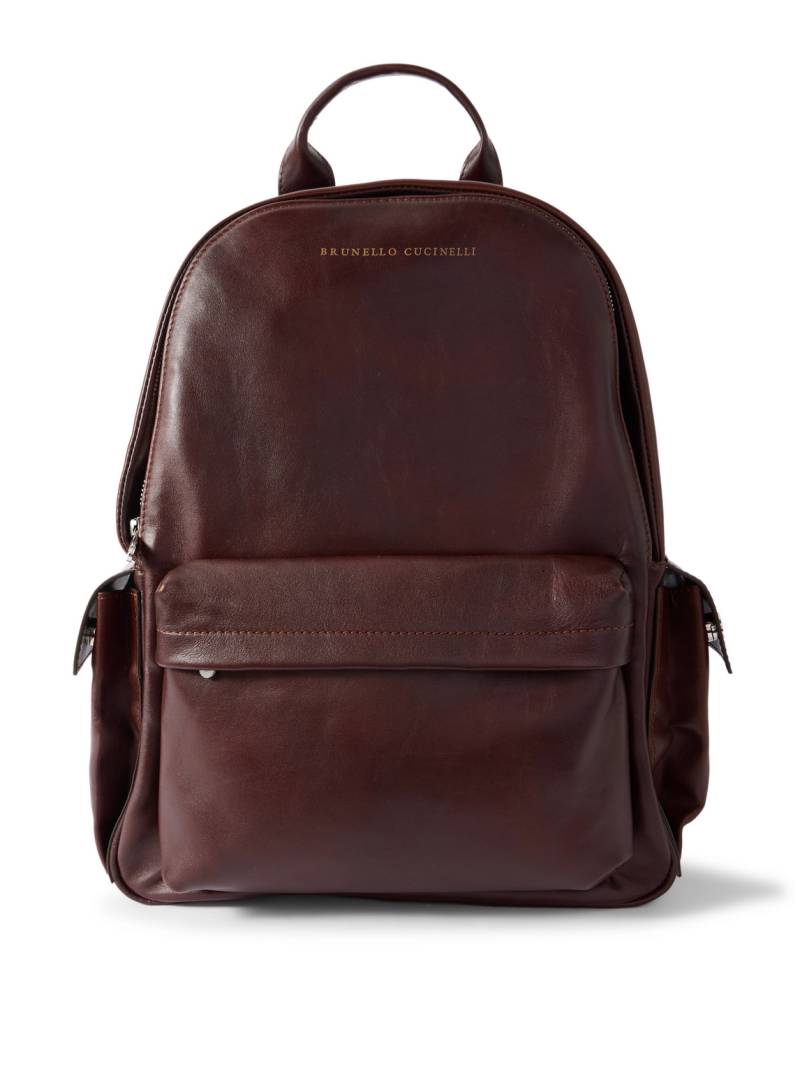 Brunello Cucinelli - Leather Backpack - Men - Red von Brunello Cucinelli