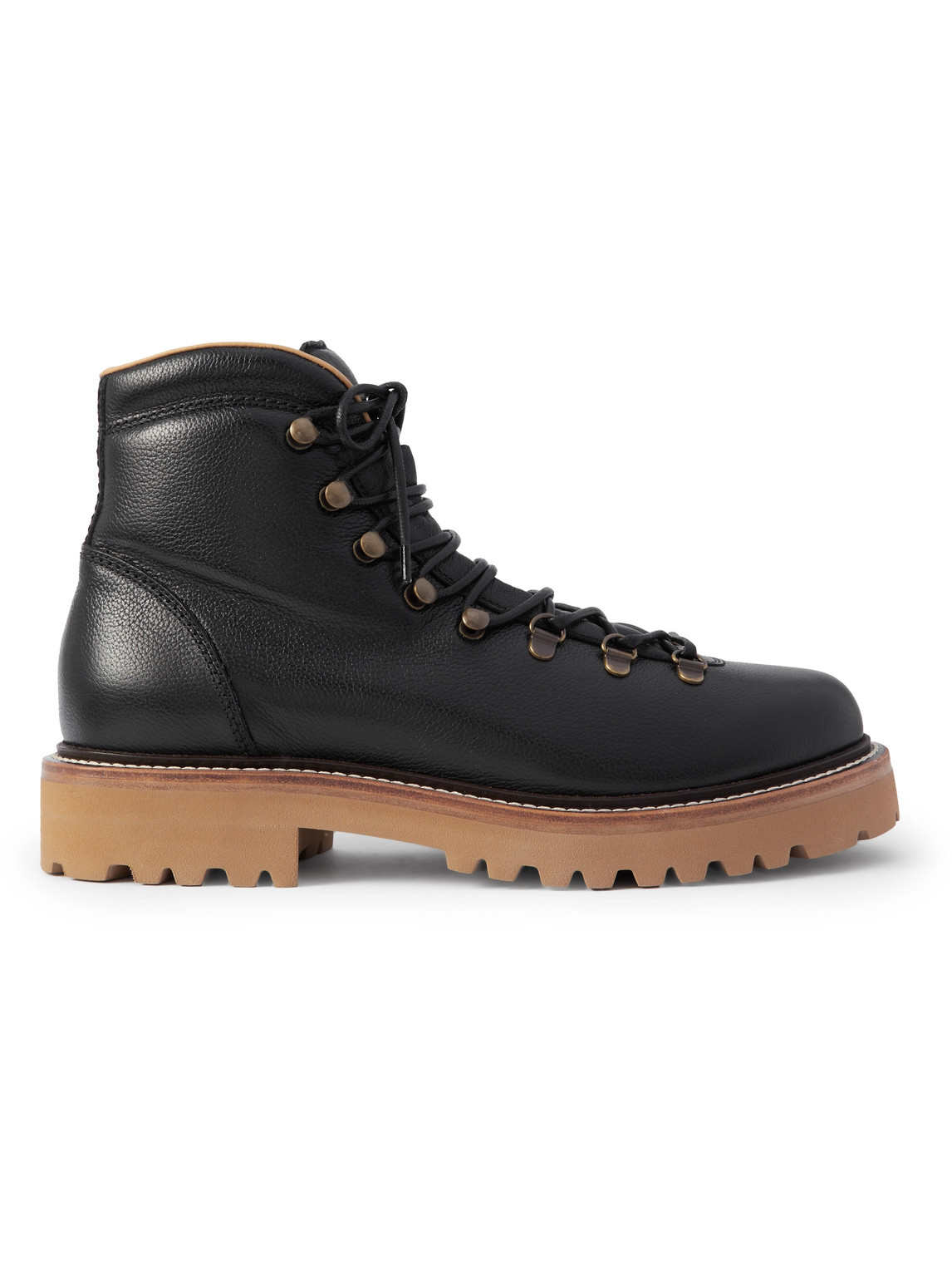 Brunello Cucinelli - Leather Hiking Boots - Men - Black - EU 44.5 von Brunello Cucinelli