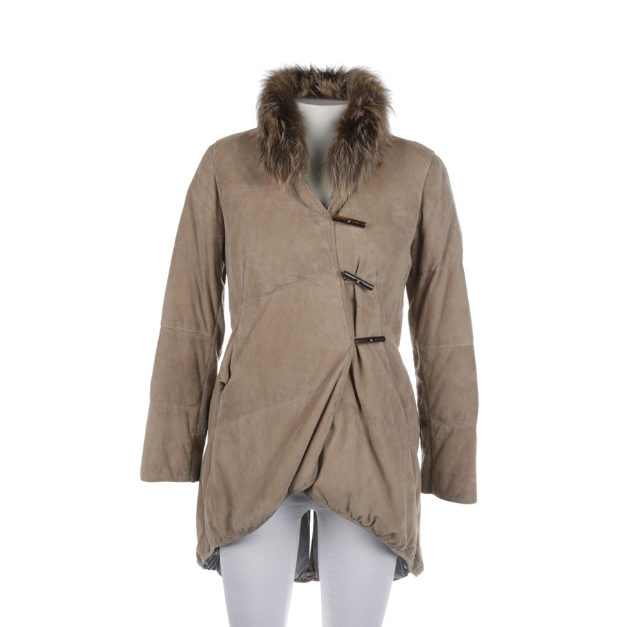 Brunello Cucinelli Lederjacke 42 Schokolade von Brunello Cucinelli