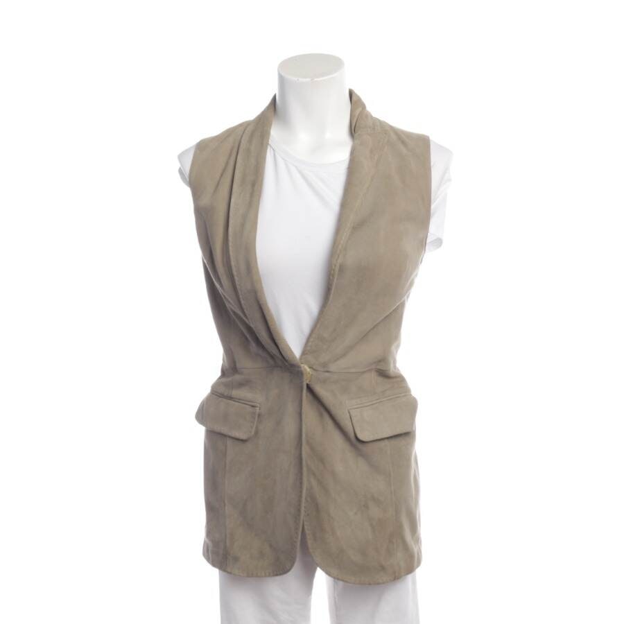 Brunello Cucinelli Lederweste M Beige von Brunello Cucinelli