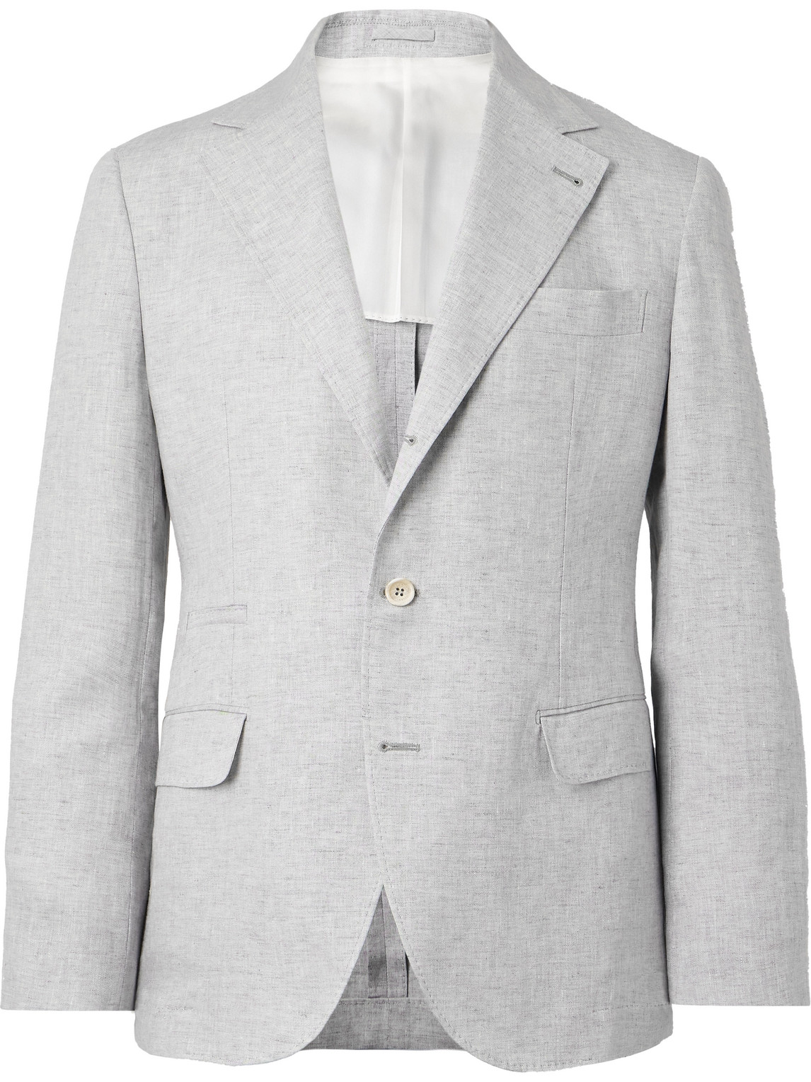 Brunello Cucinelli - Linen Blazer - Men - Gray - IT 46 von Brunello Cucinelli