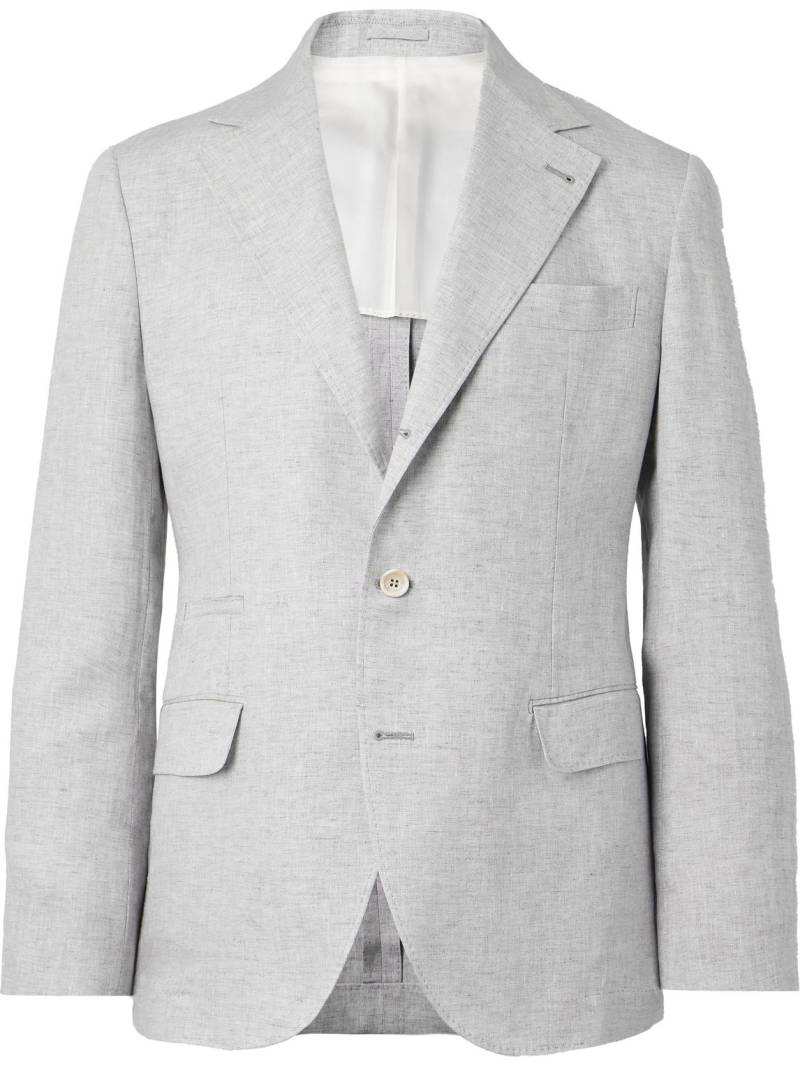 Brunello Cucinelli - Linen Blazer - Men - Gray - IT 58 von Brunello Cucinelli