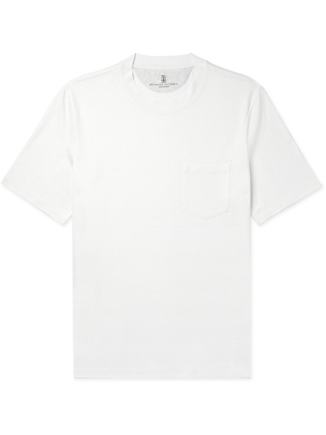 Brunello Cucinelli - Linen and Cotton-Blend Jersey T-Shirt - Men - White - S von Brunello Cucinelli