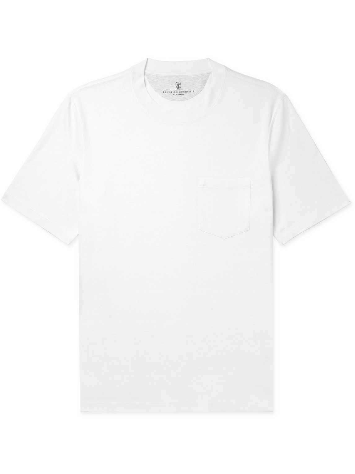 Brunello Cucinelli - Linen and Cotton-Blend Jersey T-Shirt - Men - White - XL von Brunello Cucinelli