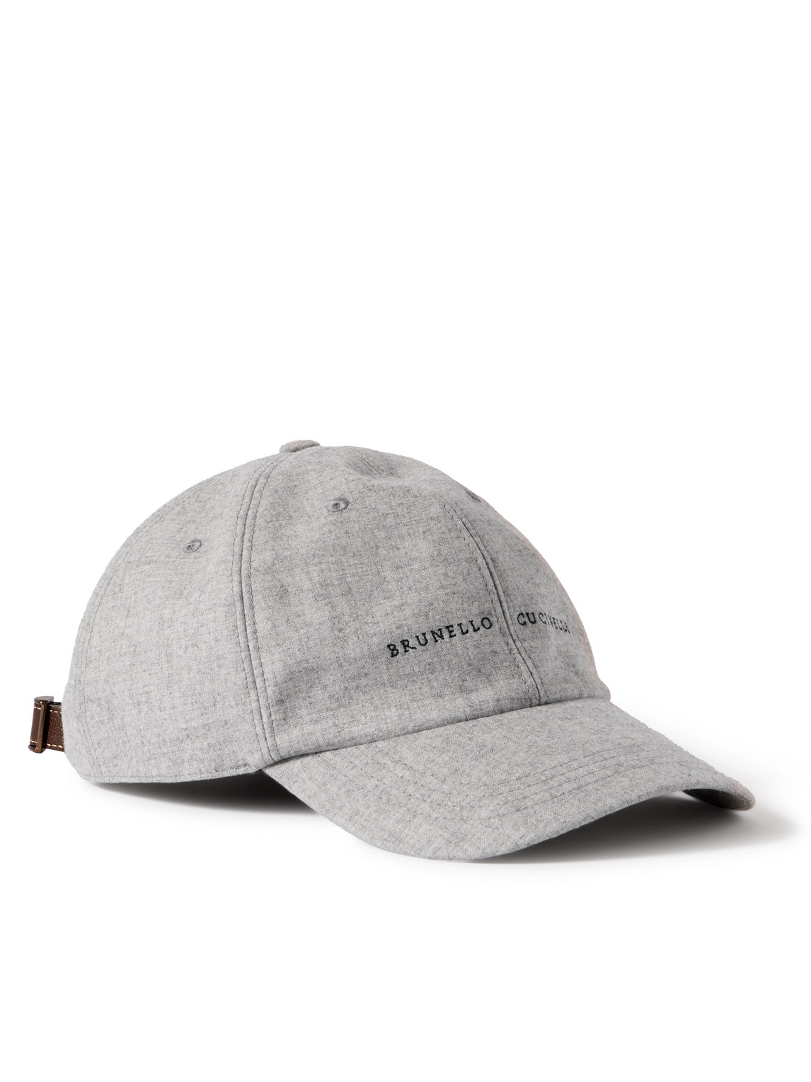 Brunello Cucinelli - Logo-Embroidered Cashmere and Silk-Blend Baseball Cap - Men - Gray - M Brunello Cucinelli - Logo-Embroidered Cashmere and Silk-Blend Baseball Cap - Men - Gray - M von Brunello Cucinelli
