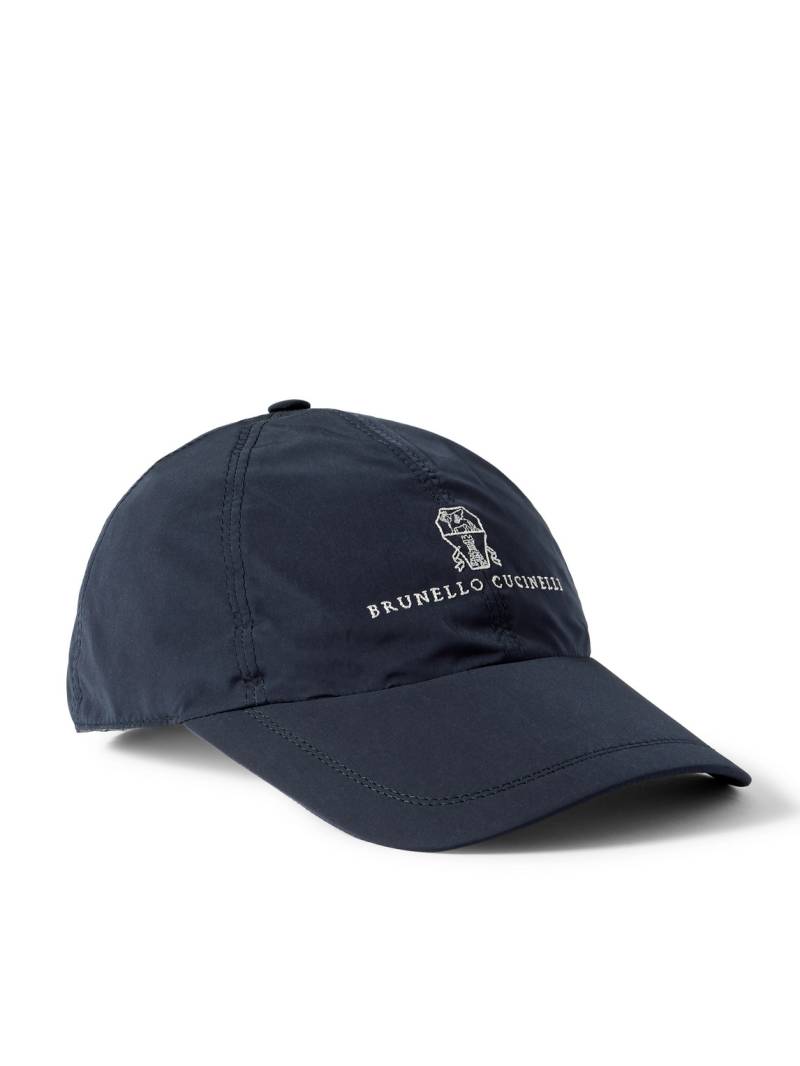 Brunello Cucinelli - Logo-Embroidered Cotton-Twill Baseball Cap - Men - Blue - M von Brunello Cucinelli
