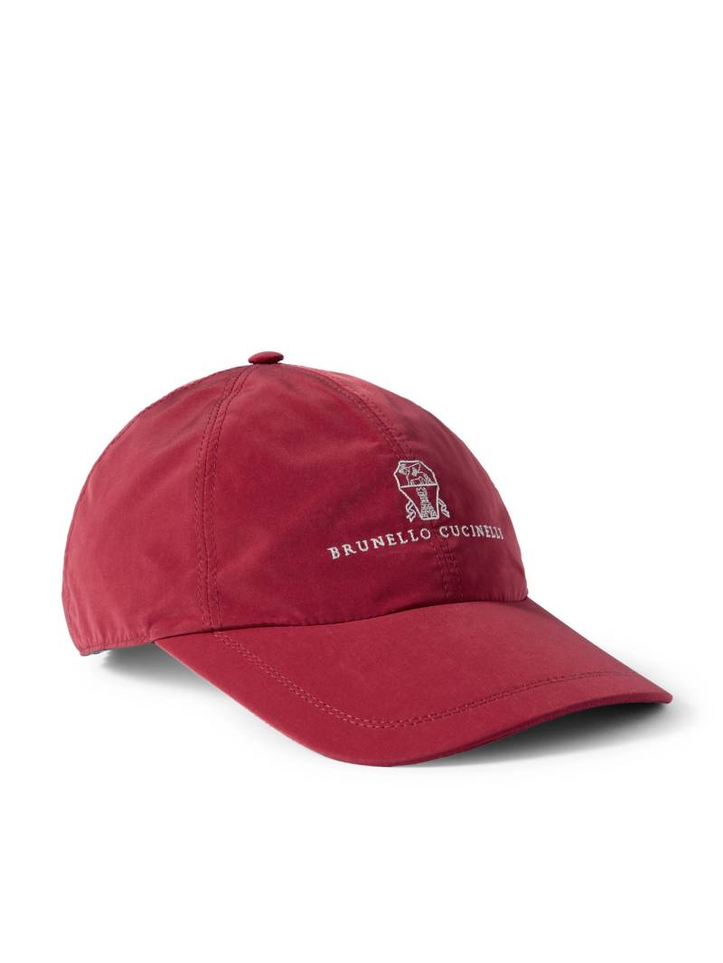 Brunello Cucinelli - Logo-Embroidered Cotton-Twill Baseball Cap - Men - Red - S von Brunello Cucinelli