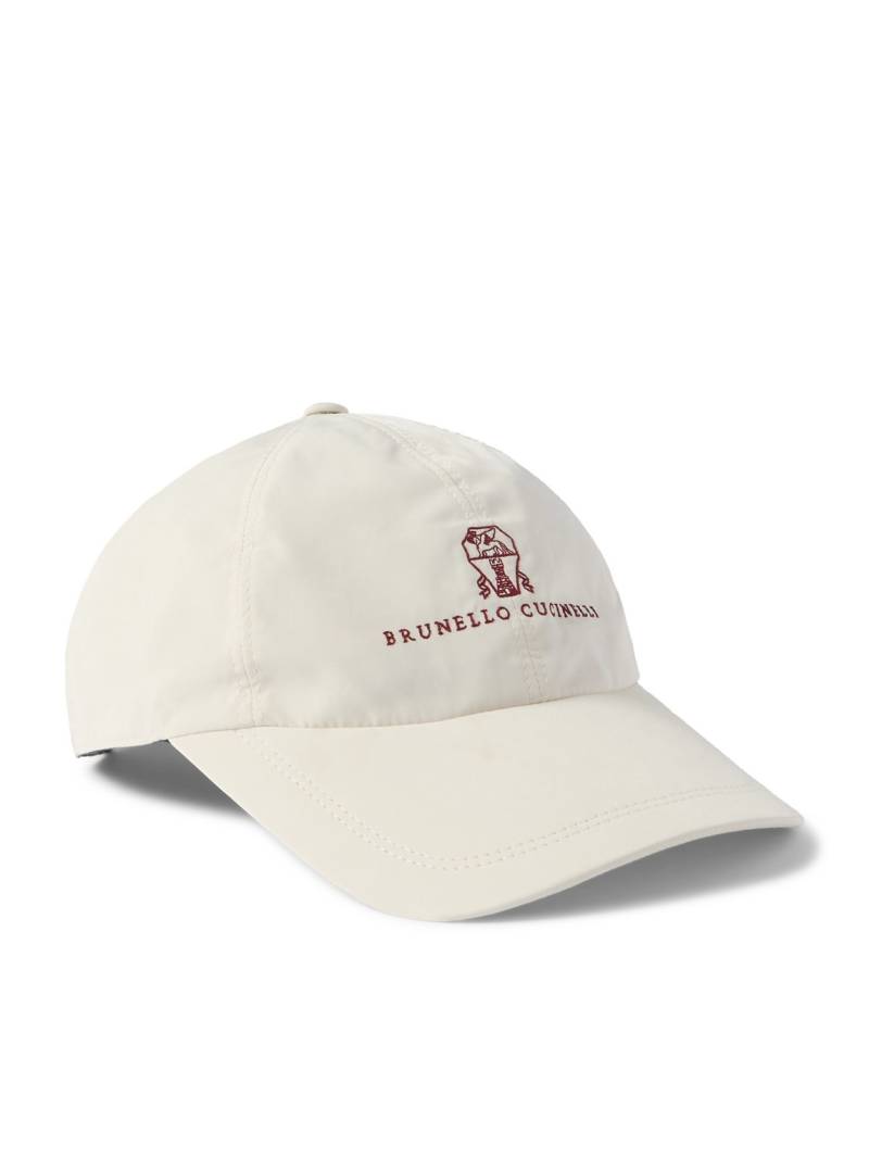 Brunello Cucinelli - Logo-Embroidered Cotton-Twill Baseball Cap - Men - White - L von Brunello Cucinelli