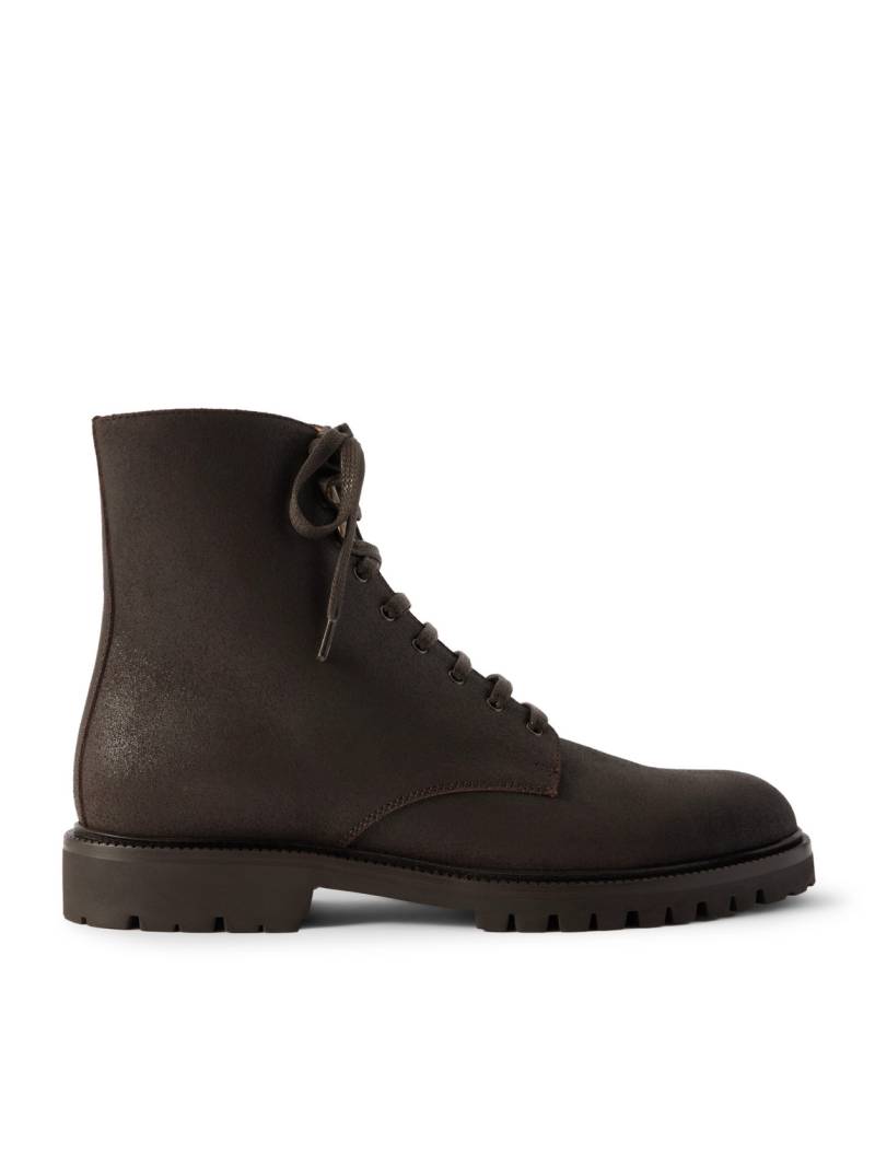 Brunello Cucinelli - Pedula Waxed-Suede Boots - Men - Brown - EU 41 Brunello Cucinelli - Pedula Waxed-Suede Boots - Men - Brown - EU 41 von Brunello Cucinelli