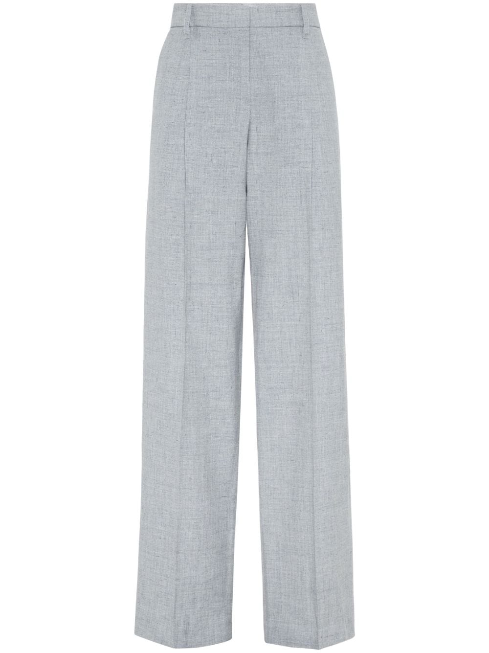 Brunello Cucinelli Plisseehose mit weitem Bein - Grau von Brunello Cucinelli