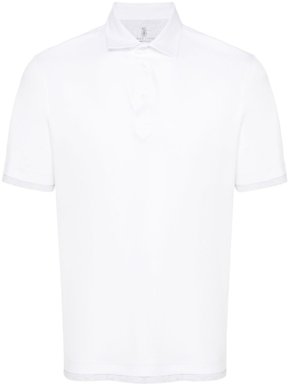 Brunello Cucinelli Poloshirt mit Kontrastdetail - Weiß von Brunello Cucinelli