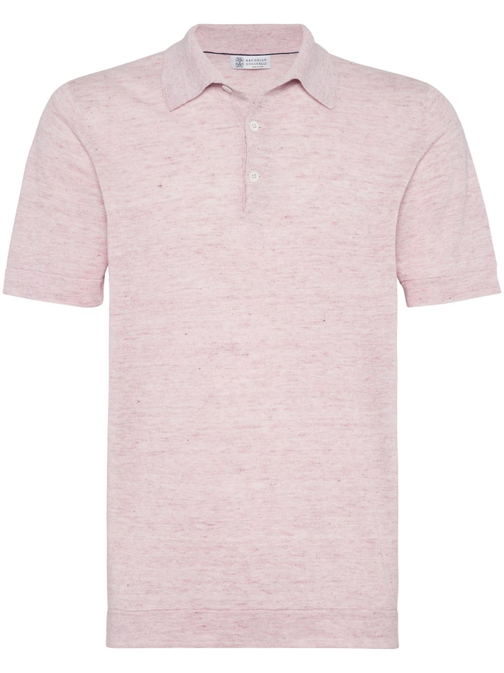 Brunello Cucinelli Poloshirt mit geripptem Kragen - Rosa von Brunello Cucinelli