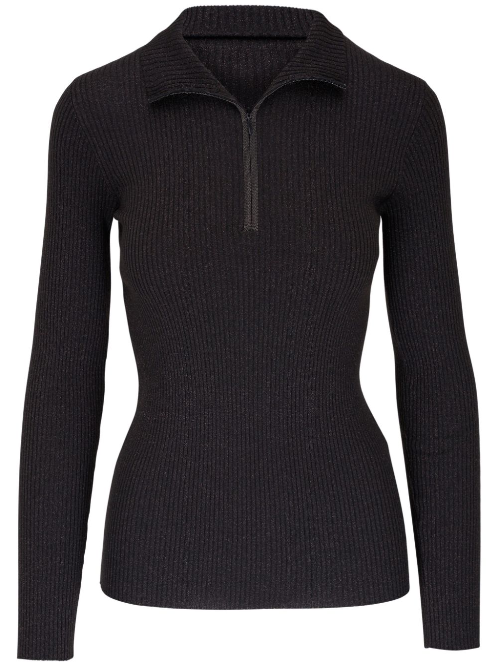 Brunello Cucinelli Pullover mit kurzem Reißverschluss - Schwarz von Brunello Cucinelli