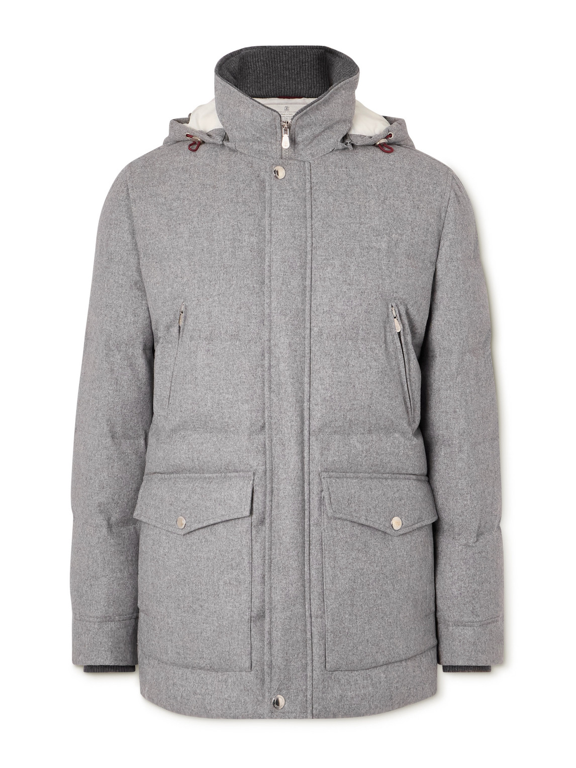 Brunello Cucinelli - Quilted Wool Down Parka - Men - Gray - XXL Brunello Cucinelli - Quilted Wool Down Parka - Men - Gray - XXL von Brunello Cucinelli