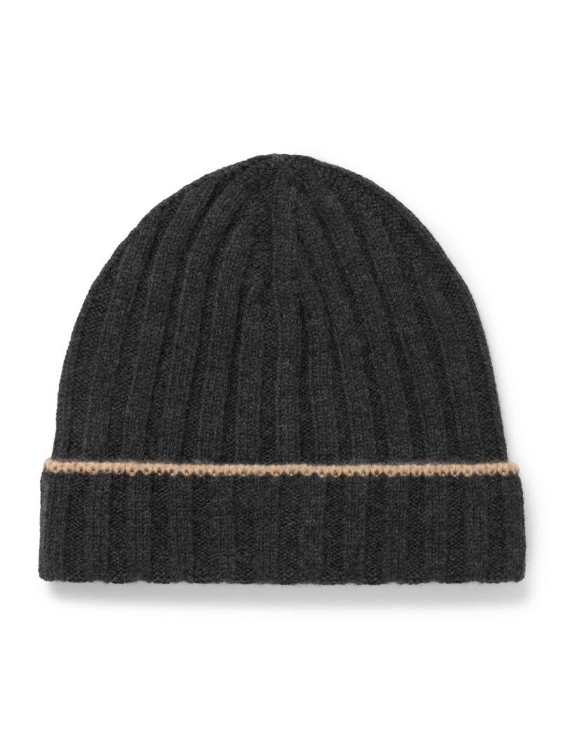 Brunello Cucinelli - Ribbed Cashmere Beanie - Men - Gray - M von Brunello Cucinelli