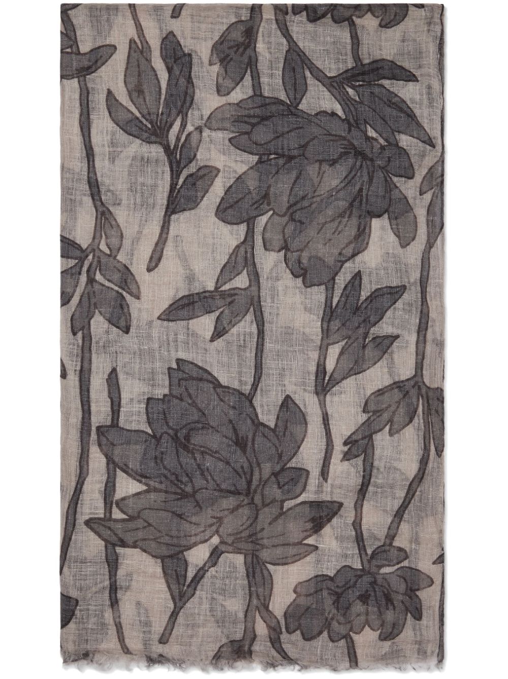 Brunello Cucinelli Schal mit Blumen-Print - Nude von Brunello Cucinelli