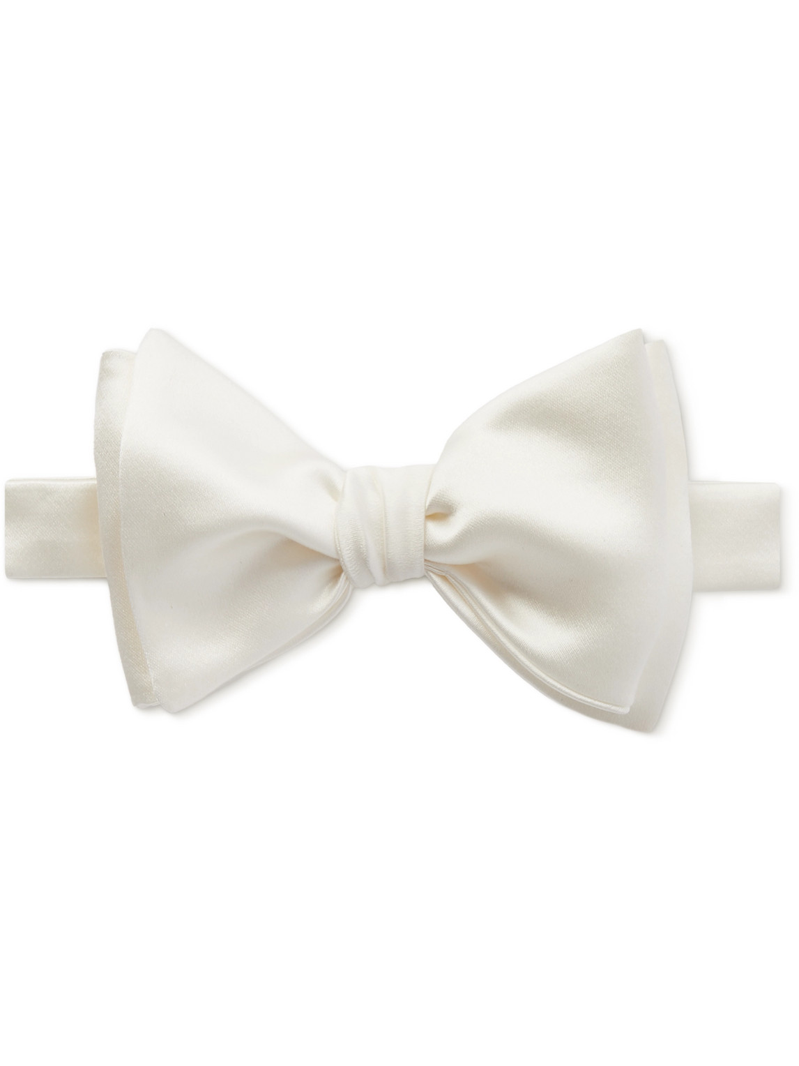 Brunello Cucinelli - Self-Tie Duchesse Cotton and Silk-Blend Satin Bow Tie - Men - Neutrals von Brunello Cucinelli