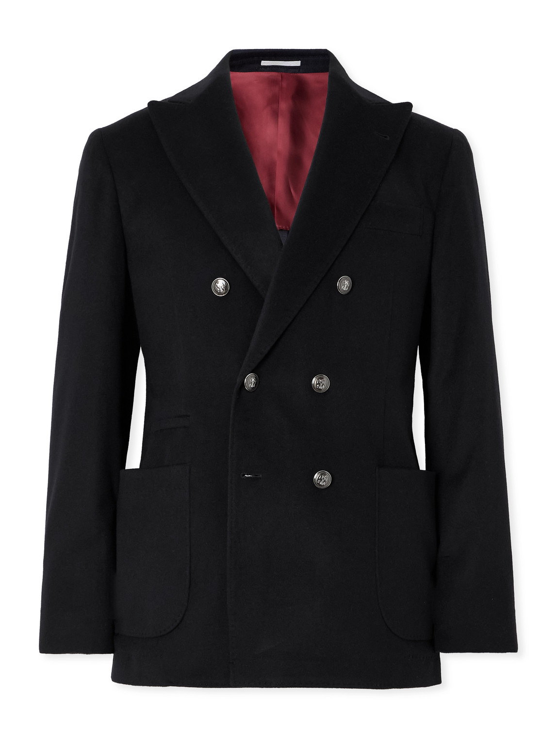 Brunello Cucinelli - Slim-Fit Wool and Cashmere-Blend Suit Jacket - Men - Black - IT 52 von Brunello Cucinelli