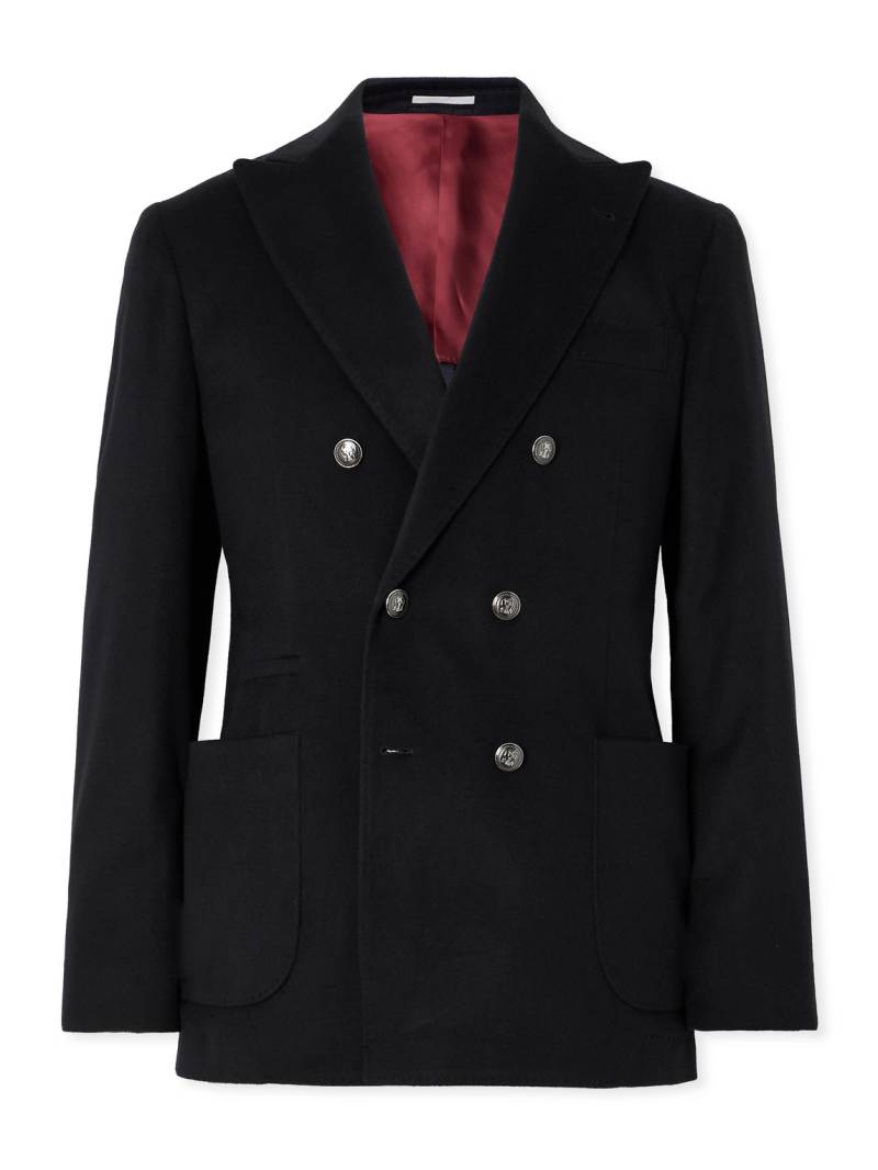 Brunello Cucinelli - Slim-Fit Wool and Cashmere-Blend Suit Jacket - Men - Black - IT 52 von Brunello Cucinelli