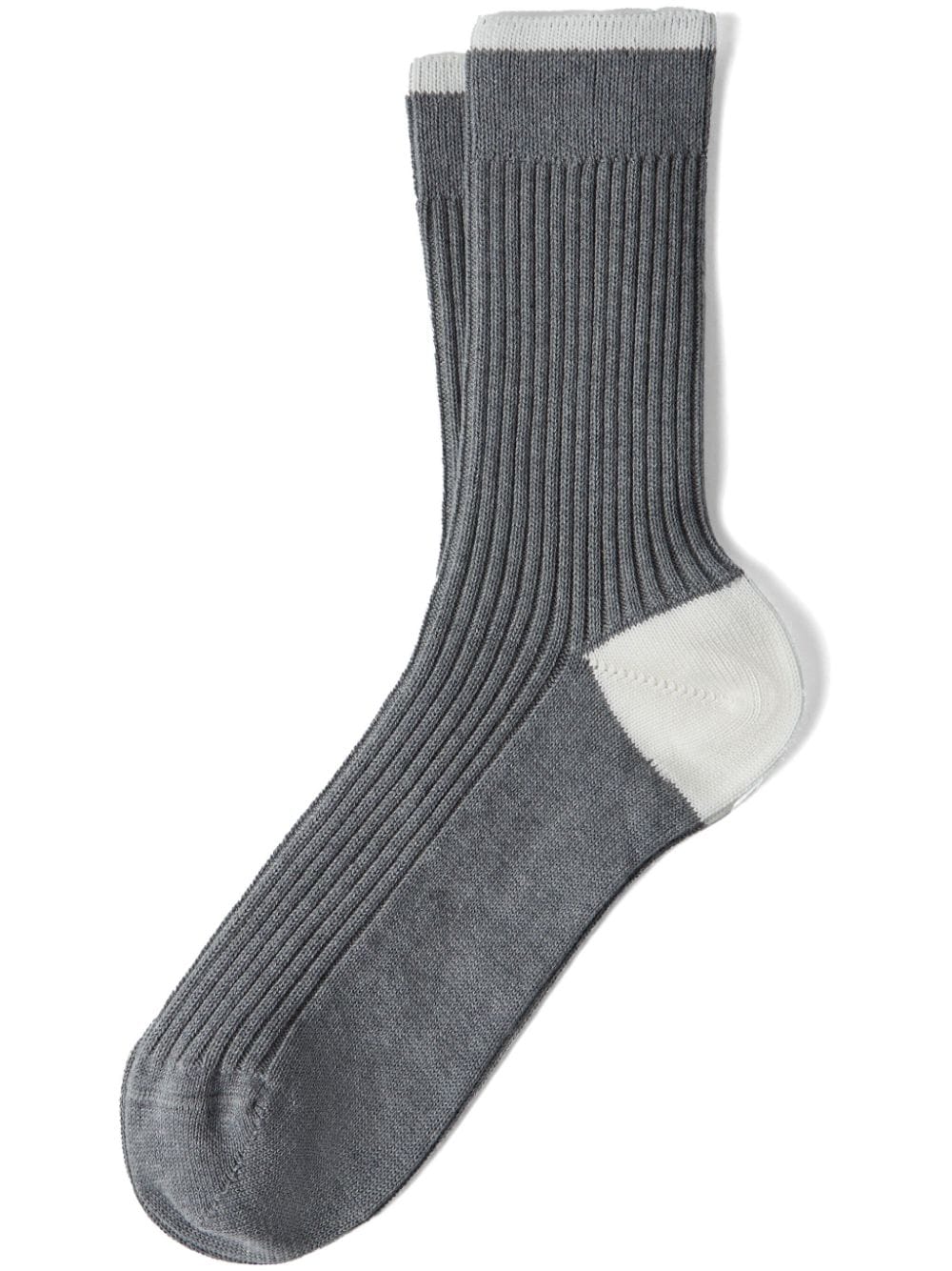 Brunello Cucinelli Socken aus geripptem Strick - Grau von Brunello Cucinelli