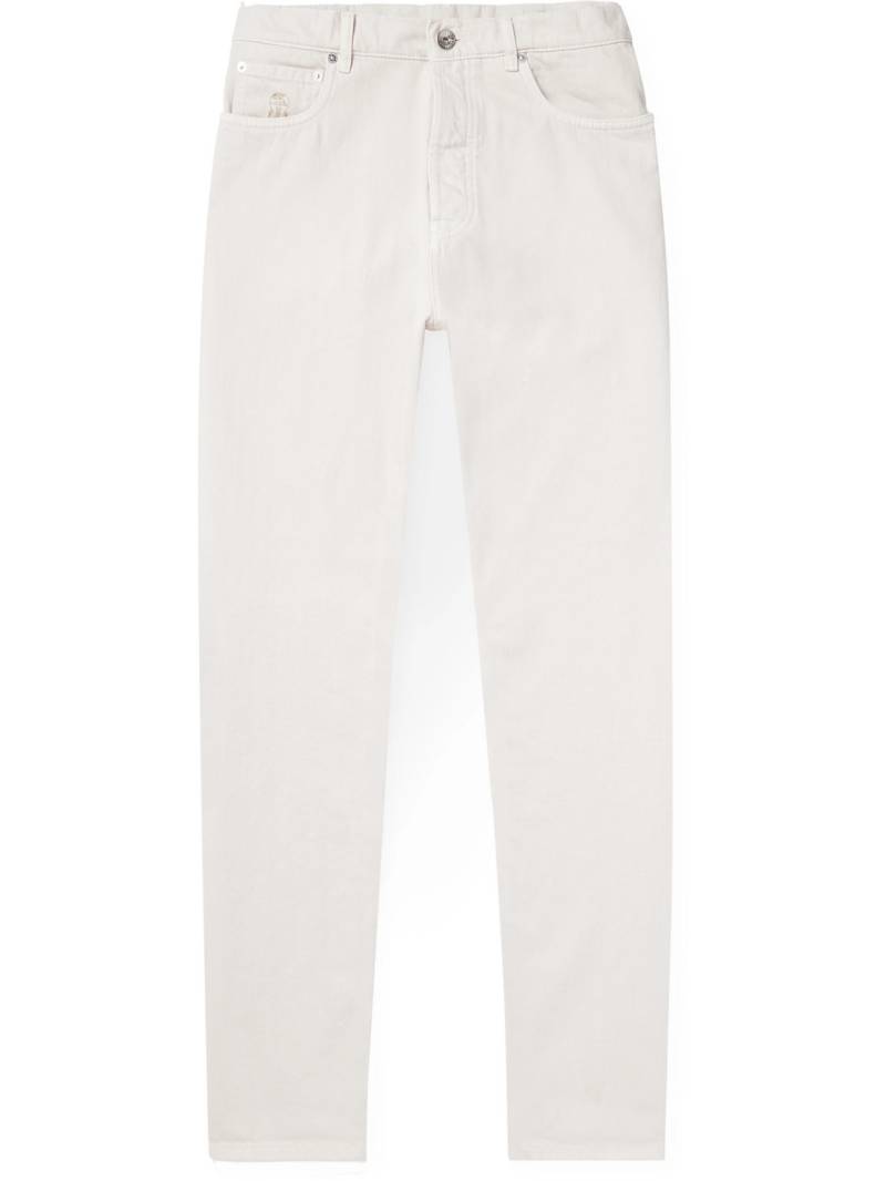 Brunello Cucinelli - Straight-Leg Jeans - Men - Neutrals - IT 52 von Brunello Cucinelli