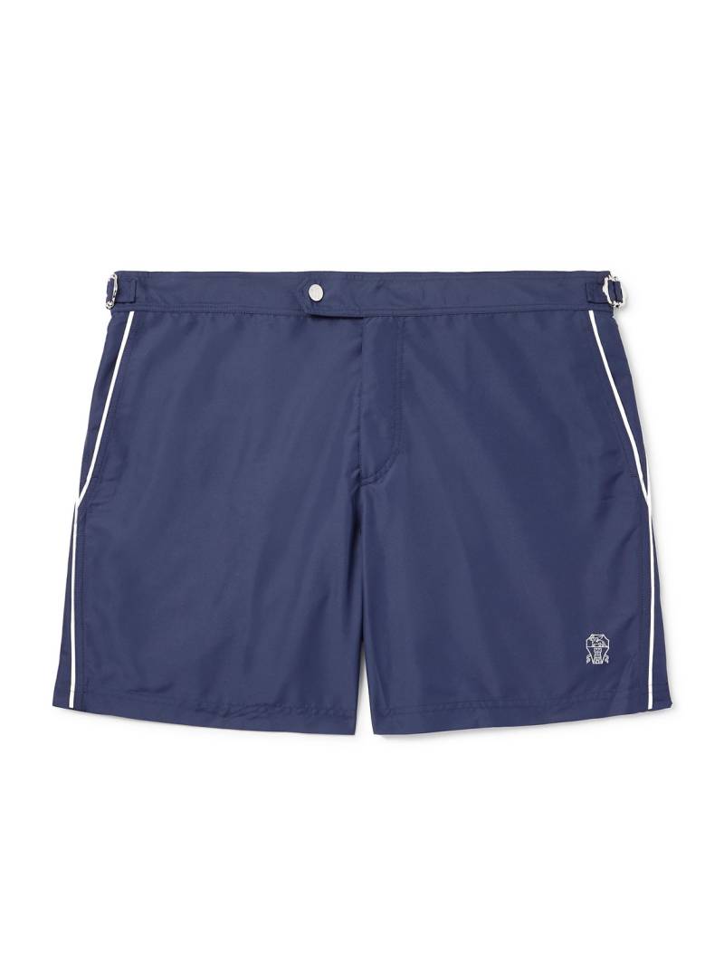 Brunello Cucinelli - Straight-Leg Mid-Length Swim Shorts - Men - Blue - S von Brunello Cucinelli