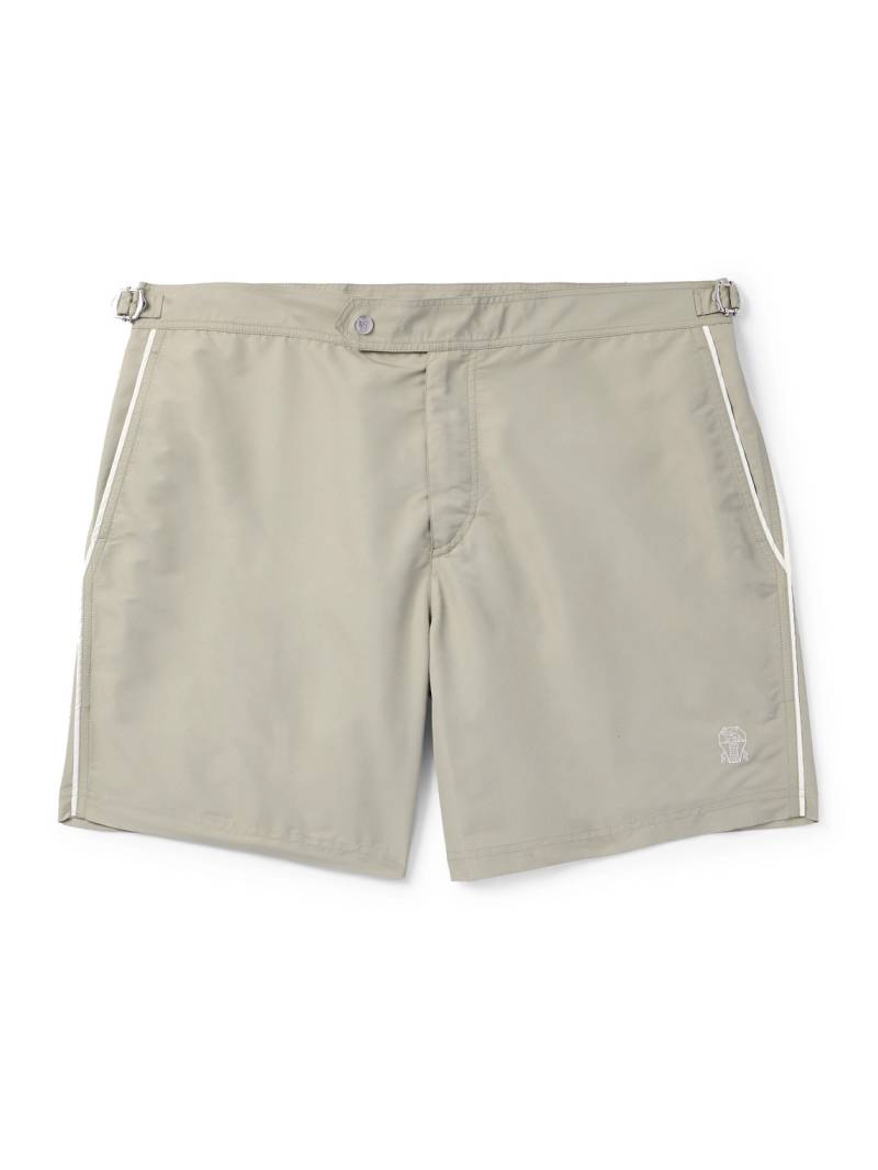 Brunello Cucinelli - Straight-Leg Mid-Length Swim Shorts - Men - Neutrals - XL von Brunello Cucinelli