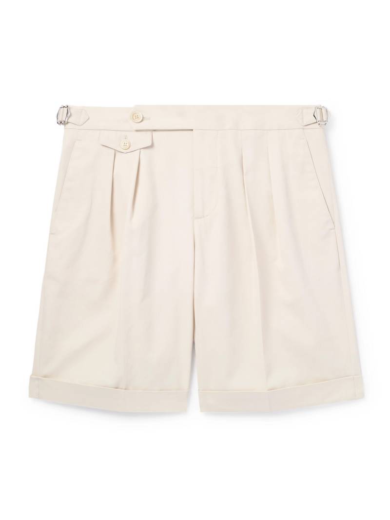 Brunello Cucinelli - Straight-Leg Pleated Cotton-Twill Shorts - Men - Neutrals - IT 56 Brunello Cucinelli - Straight-Leg Pleated Cotton-Twill Shorts - Men - Neutrals - IT 56 von Brunello Cucinelli