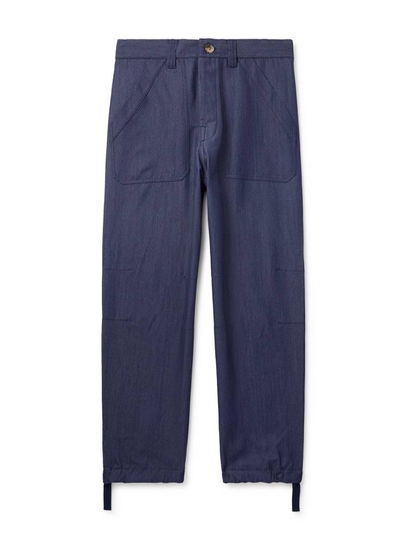 Brunello Cucinelli - Straight-Leg Virgin Wool-Blend Trousers - Men - Blue - IT 44 von Brunello Cucinelli