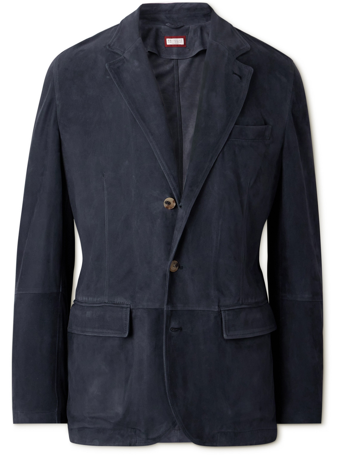 Brunello Cucinelli - Suede Blazer - Men - Blue - M von Brunello Cucinelli