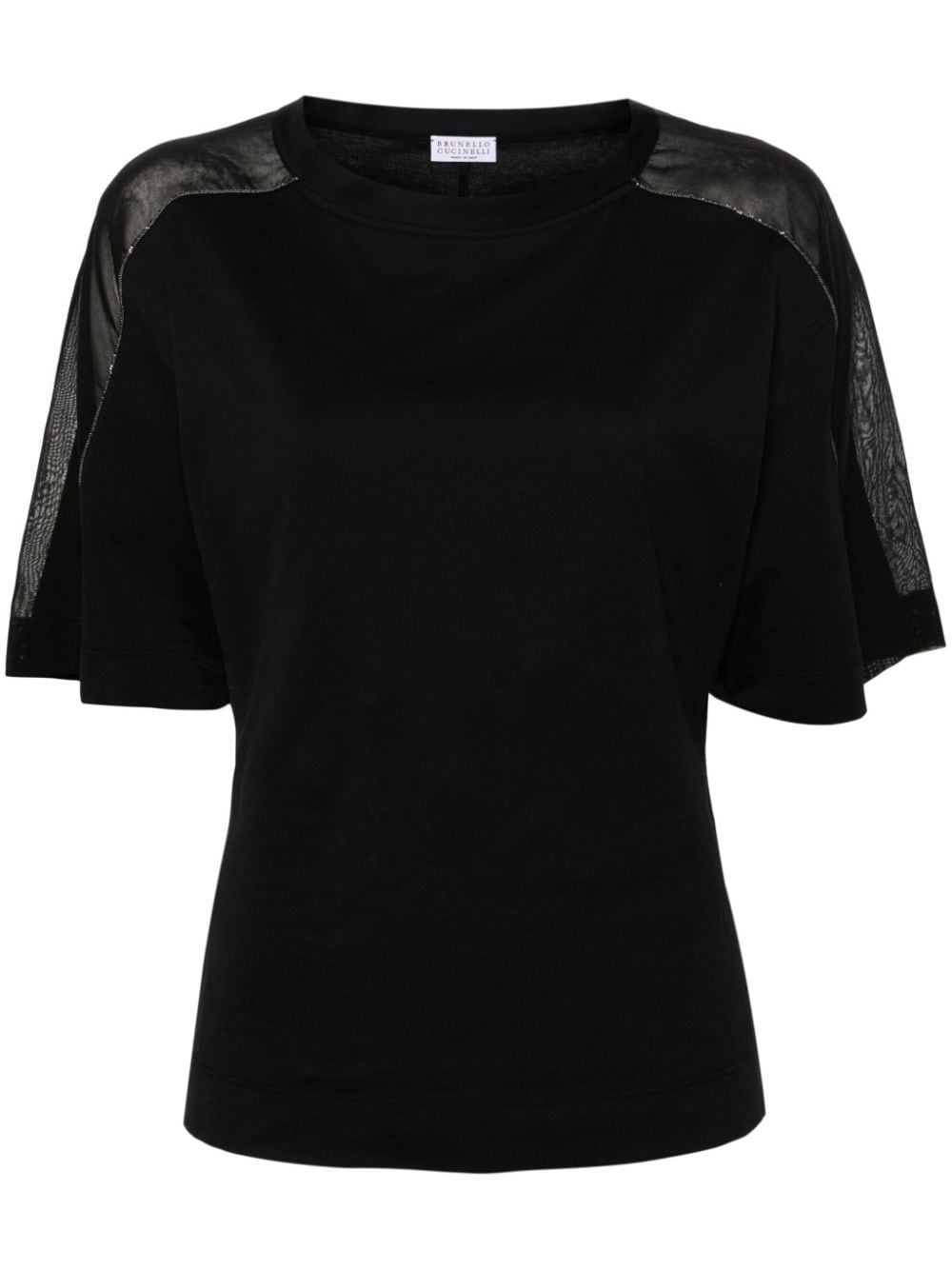 Brunello Cucinelli T-Shirt mit Monili-Kette - Schwarz von Brunello Cucinelli