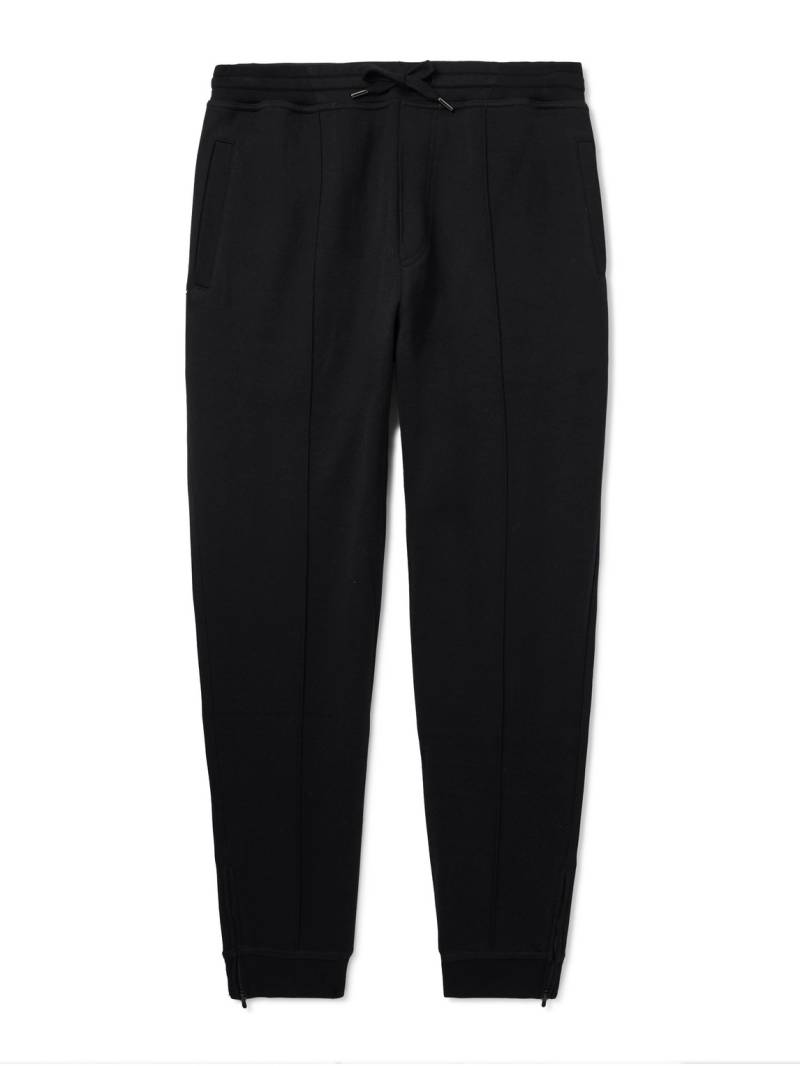 Brunello Cucinelli - Tapered Cotton-Blend Jersey Sweatpants - Men - Black - L von Brunello Cucinelli