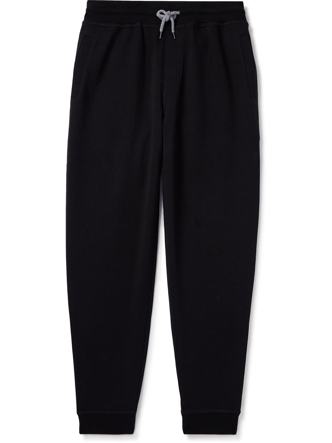 Brunello Cucinelli - Tapered Cotton-Blend Jersey Sweatpants - Men - Black - S von Brunello Cucinelli