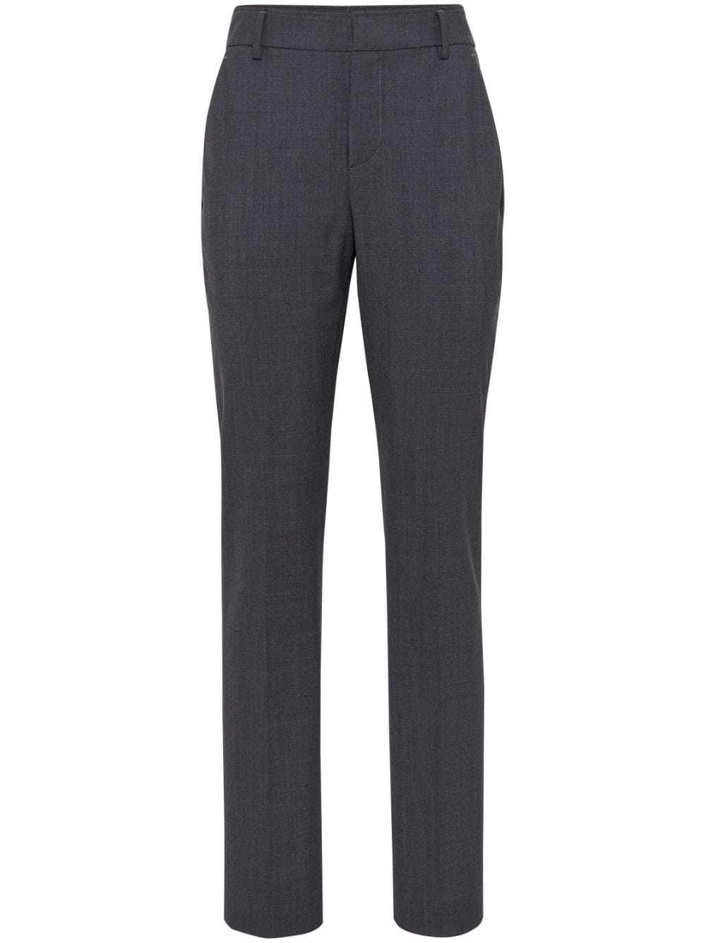 Brunello Cucinelli Tapered-Hose mit hohem Bund - Grau von Brunello Cucinelli