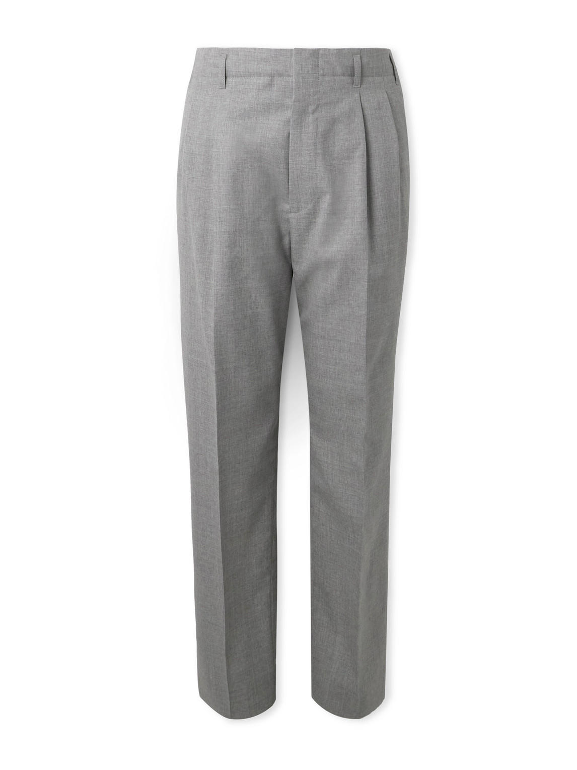 Brunello Cucinelli - Tapered Pleated Wool Trousers - Men - Gray - IT 58 von Brunello Cucinelli