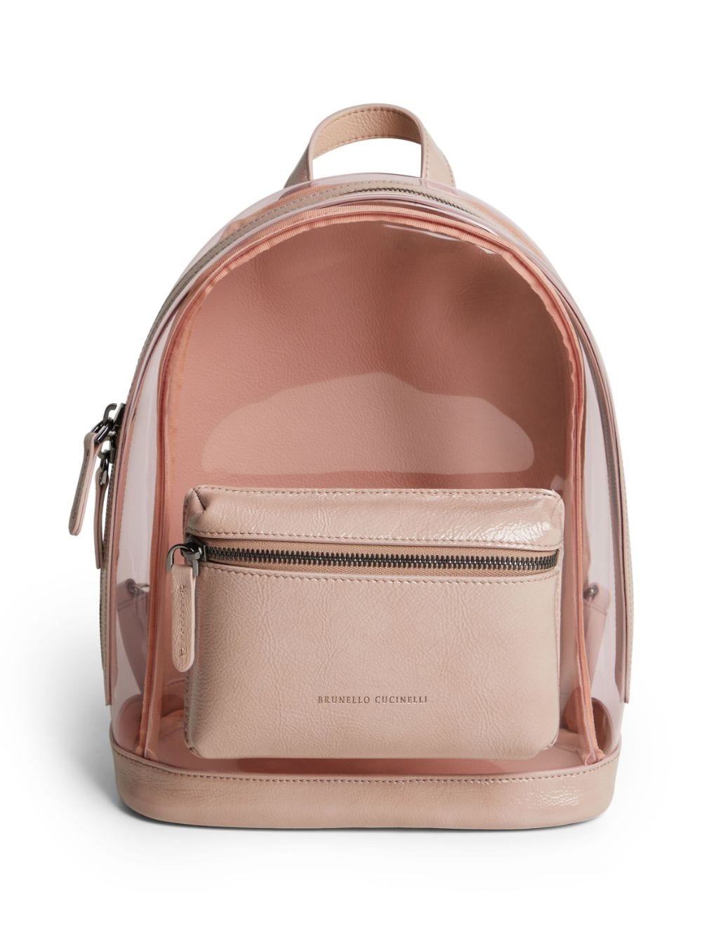 Brunello Cucinelli Kids Transparenter Rucksack mit Logo-Print - Rosa von Brunello Cucinelli Kids