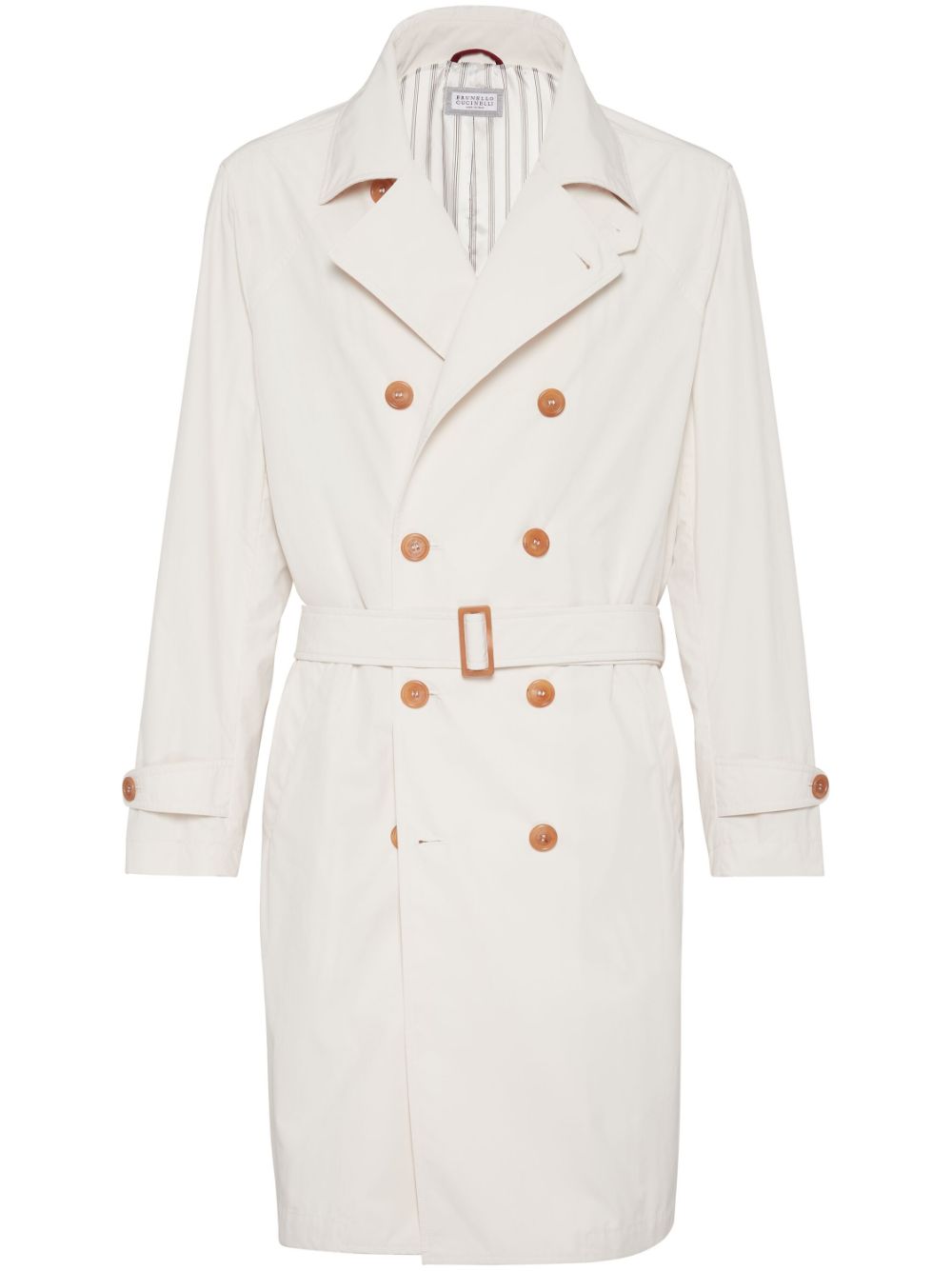 Brunello Cucinelli Trenchcoat mit fallendem Revers - Weiß von Brunello Cucinelli