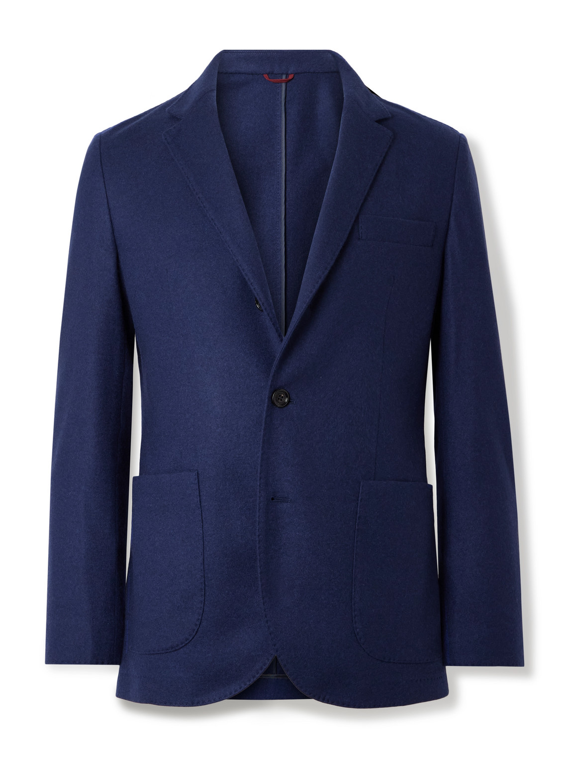 Brunello Cucinelli - Unstructured Mélange Cashmere-Jersey Blazer - Men - Blue - IT 52 von Brunello Cucinelli