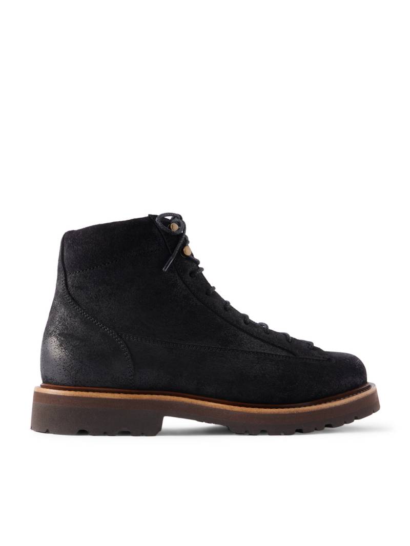 Brunello Cucinelli - Waxed-Suede Hiking Boots - Men - Black - EU 41 Brunello Cucinelli - Waxed-Suede Hiking Boots - Men - Black - EU 41 von Brunello Cucinelli