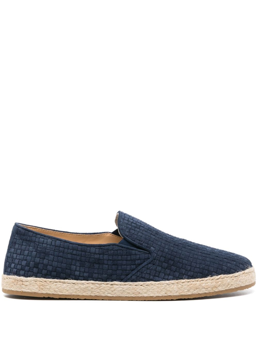 Brunello Cucinelli Wildleder-Espadrilles mit Webmuster - Blau von Brunello Cucinelli