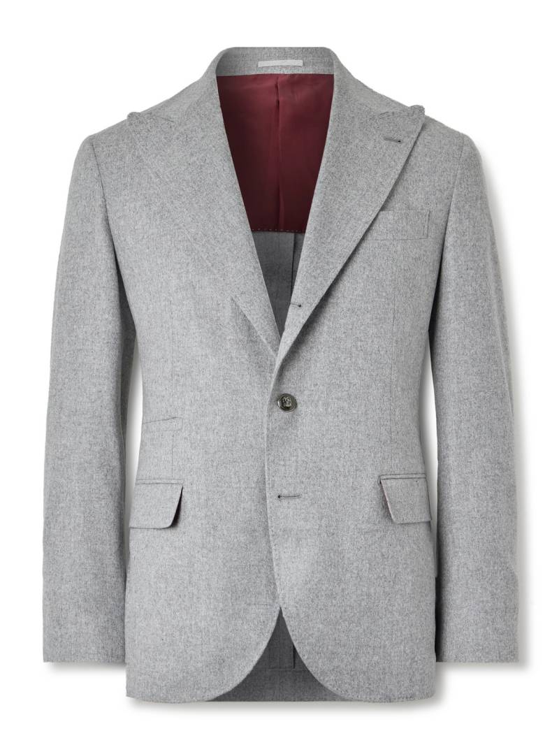 Brunello Cucinelli - Wool and Cashmere-Blend Suit Jacket - Men - Gray - IT 46 von Brunello Cucinelli