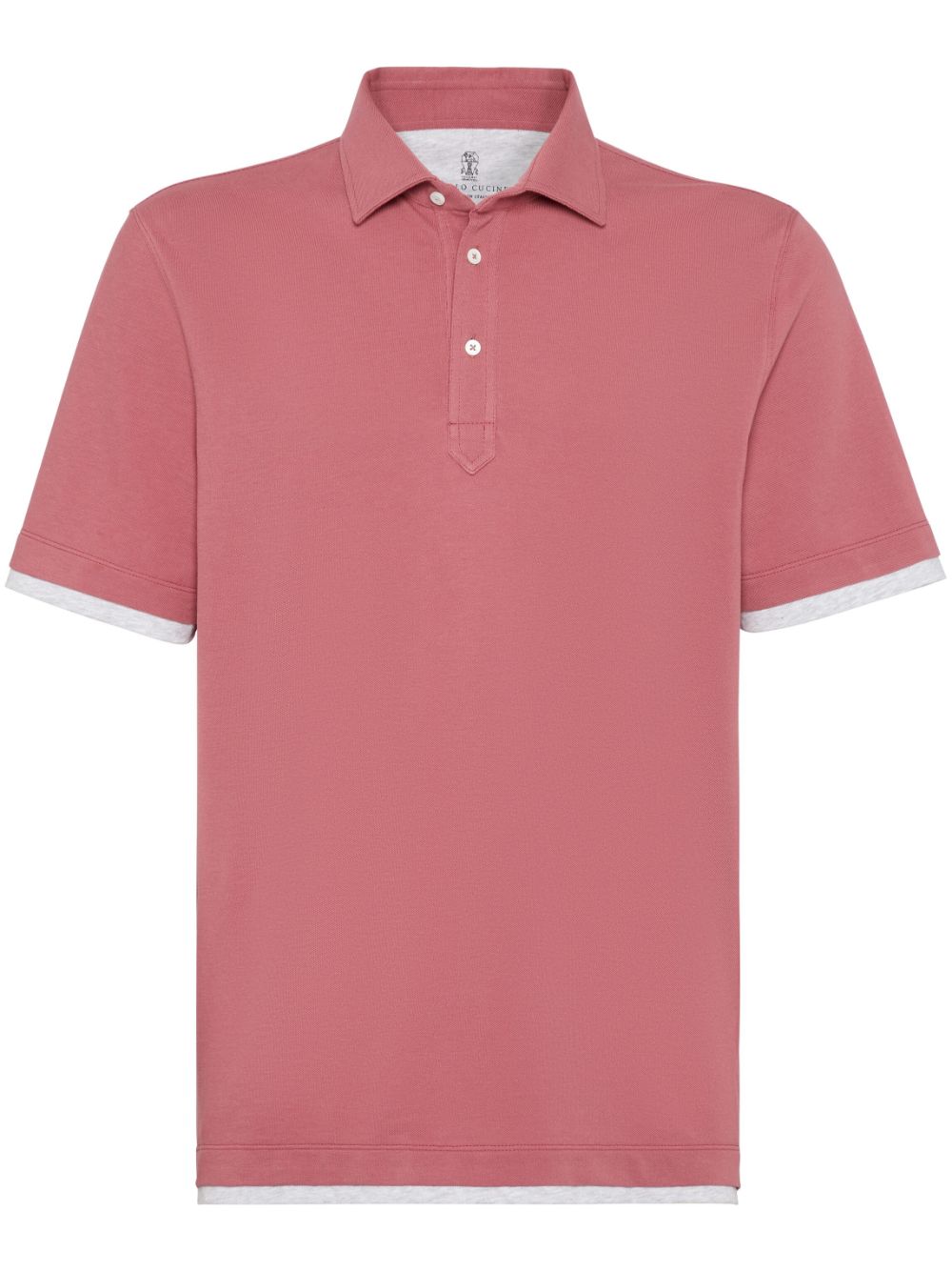 Brunello Cucinelli Poloshirt mit Knopfverschluss - Rot von Brunello Cucinelli