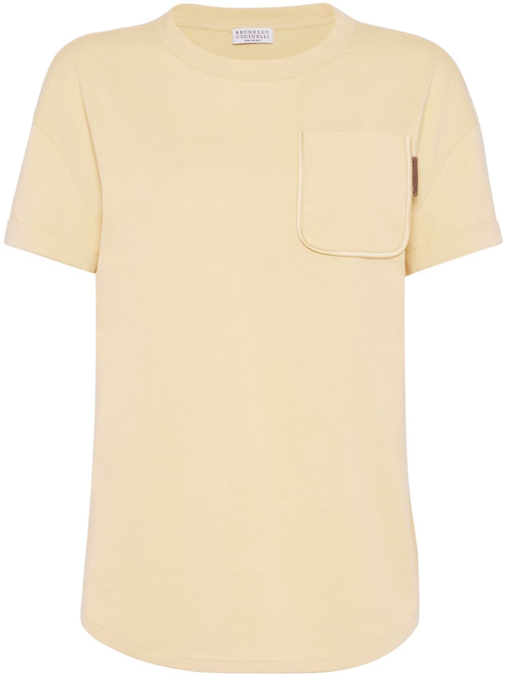 Brunello Cucinelli T-Shirt mit rundem Ausschnitt - Gelb von Brunello Cucinelli